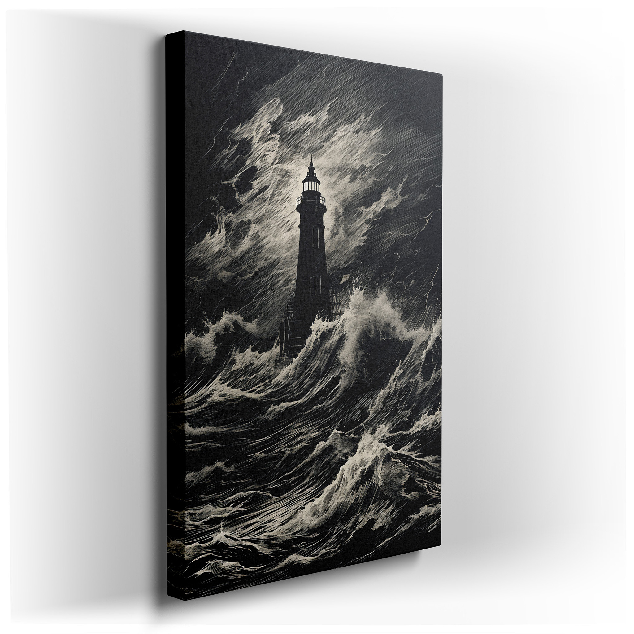 Lighthouse in the Storm Wall Art - Symbolizing Hope and Resilience, Perfect for Home or Office Decor, Available as