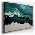 Lush Green Waves - Abstract Canvas Wall Art for Tranquil Spaces