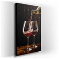 Red Wine Pouring into Elegant Glasses - Luxurious Canvas Wall Art
