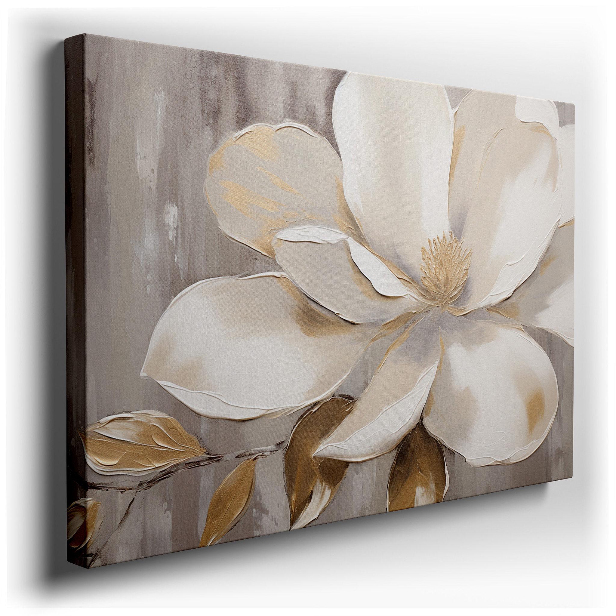 Magnolia Blossom's Serene Beauty: Elegant and Luxurious Nature - Inspired Large Wall Art, Perfect for Office and