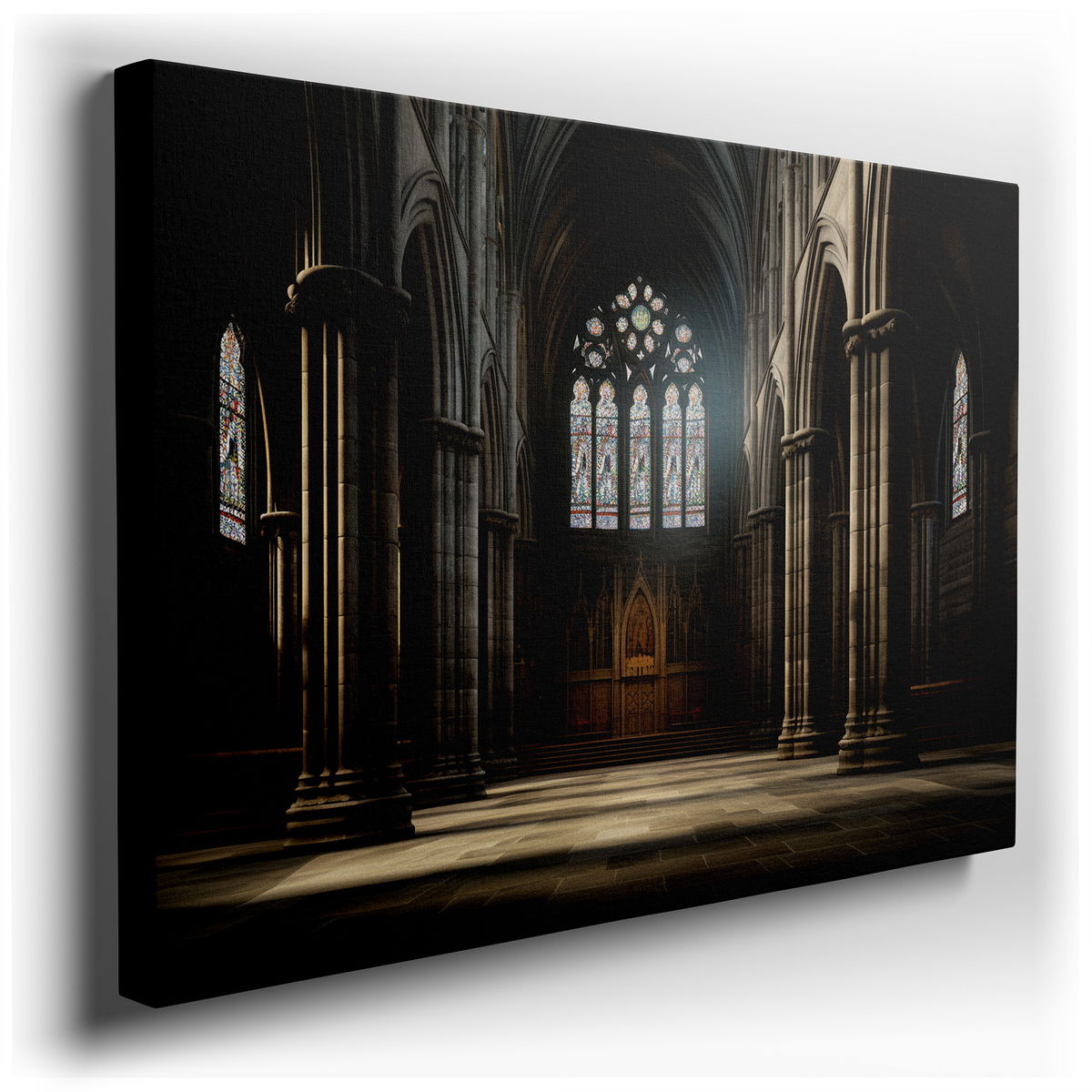Majestic Cathedral Interior Canvas Art