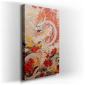 Majestic Dragon in Flight - Vivid Fantasy Canvas Wall Art