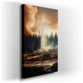 Majestic Geyser Eruption - Nature's Tranquility Canvas Wall Art