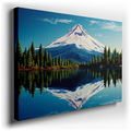 Majestic Mountain and Serene Lake - Large Canvas Wall Art