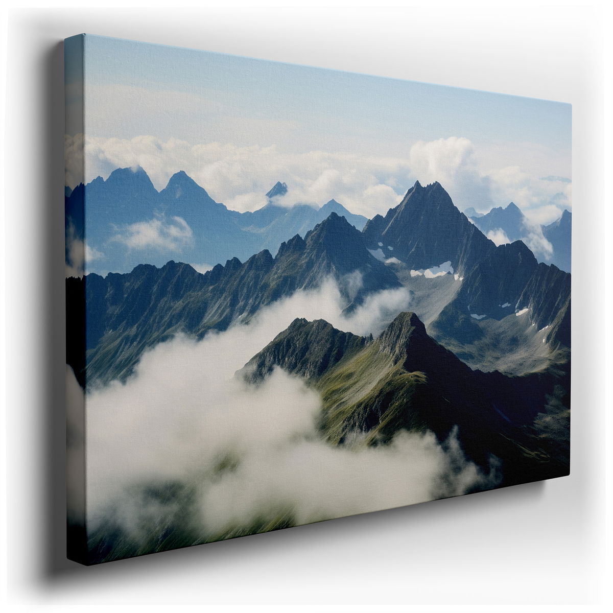 Majestic Mountain Peaks - Panoramic Landscape Canvas Wall Art