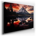 Majestic Mountain Sunset Canvas Wall Art for Home Decor