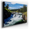 Majestic Waterfall Canvas Art - Serene Pool and Greenery