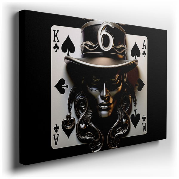 Merging Fantasy with High Fashion - Black Canvas Wall Art