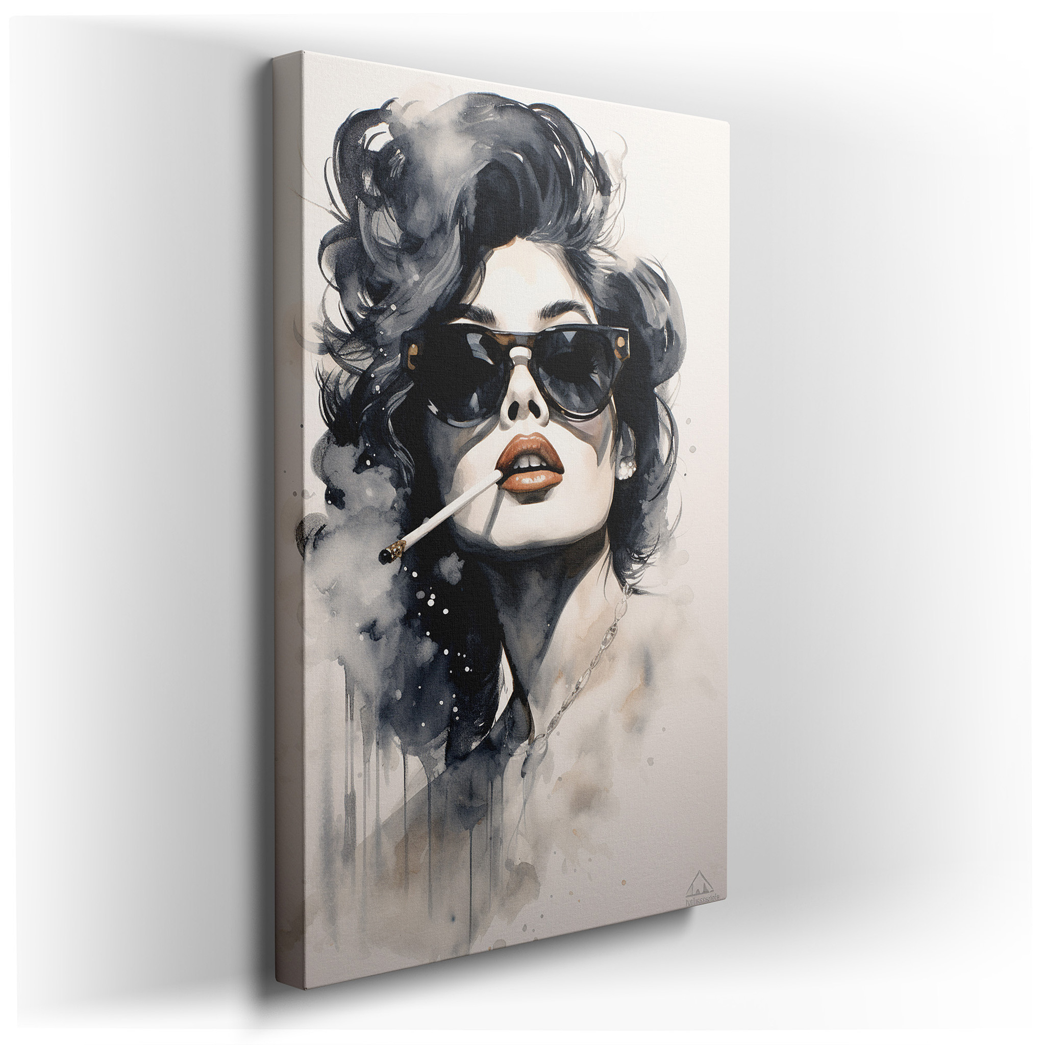 Modern Feminine Fashion Wall Art: Timelessly Elegant with a Hint of Mystery - Perfect for Office, Bedroom, and Home