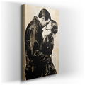 Monochrome Abstract Embrace - Black & White Canvas Wall Art