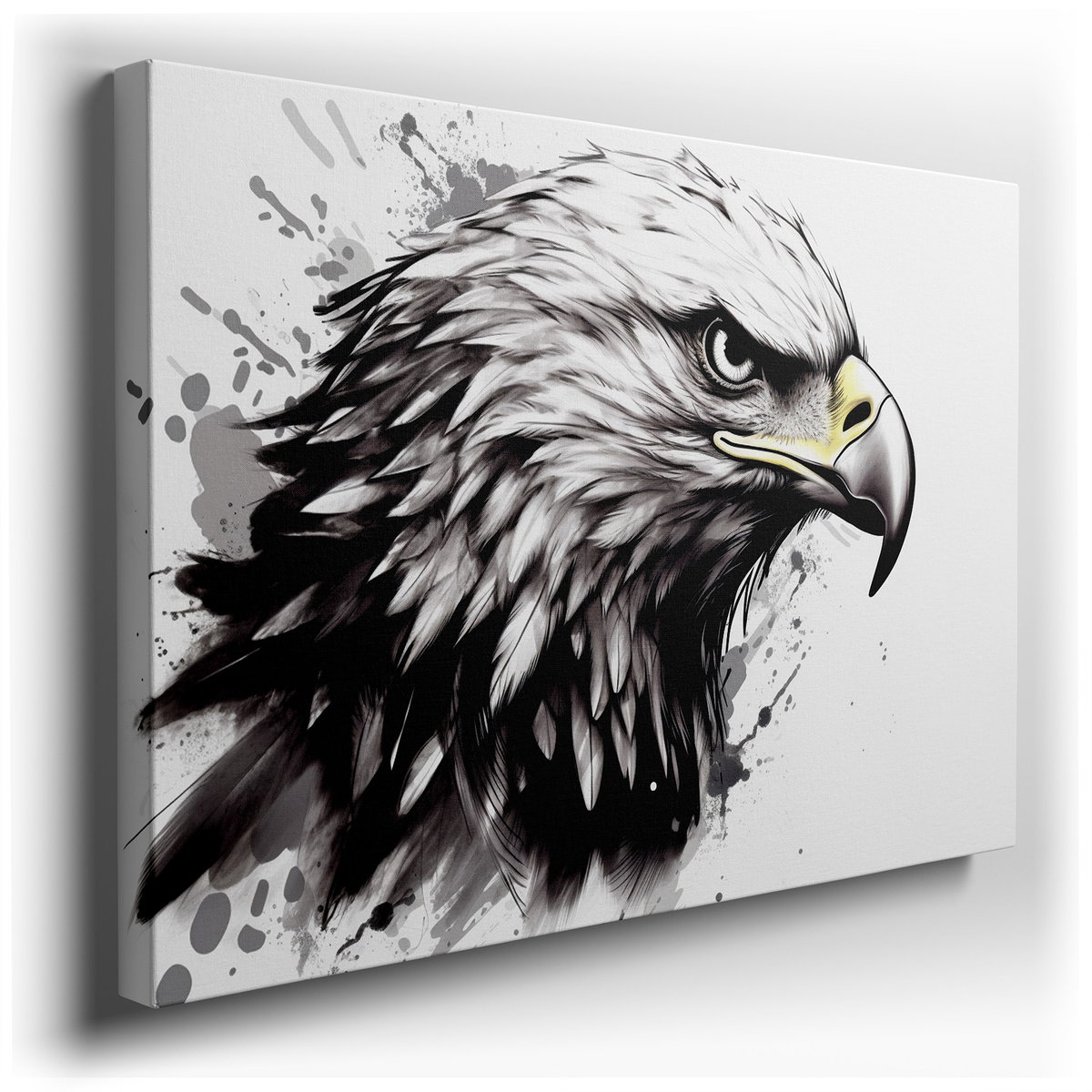 Monochrome Eagle - Large Wall Art for Office Decor