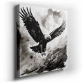 Majestic Eagle Soaring - Large Canvas Wall Art