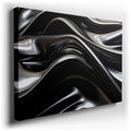 Sleek Monochrome Metallic Textures Canvas Art
