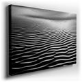 Monochrome Waves in Motion - Tranquil Black and White Canvas Wall Art