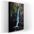 Moss-Covered Rocks and Cascading Waterfall - Nature's Calm Canvas Wall Art