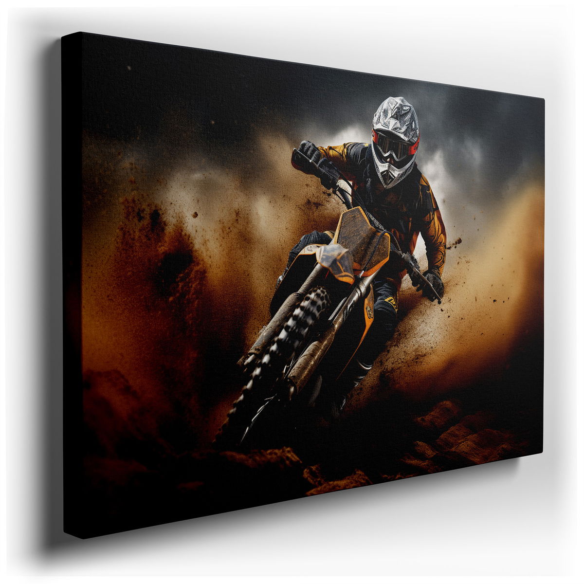 Motocross Mastery - Dynamic Action Canvas Wall Art