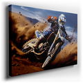 Motocross Racer - Dynamic Scene Canvas Wall Art