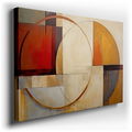 Muted Earth Tone Geometric Abstraction Wall Art