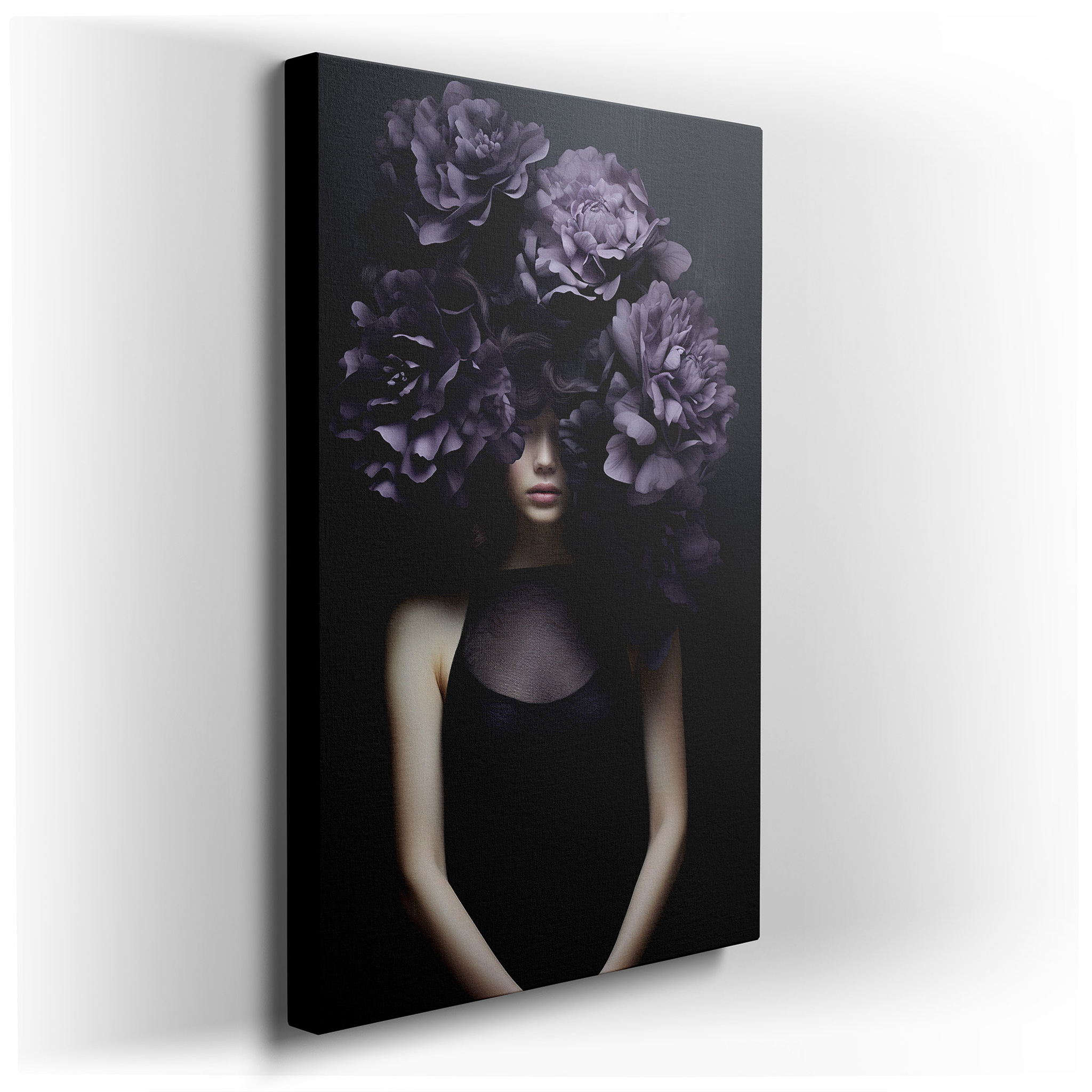 Mysterious Charm of Nature in Chiaroscuro: Large Wall Art for Offices, Bedrooms, and Living Rooms wrapped canvas - main