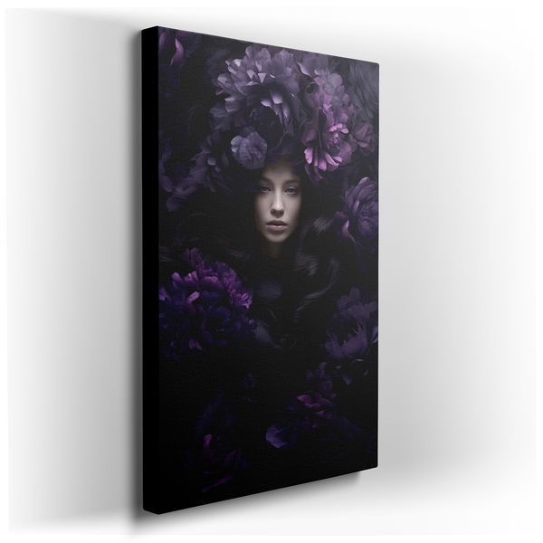 Mystical Beauty Surrounded by Nature - Floral Splendor - Canvas Wall Art