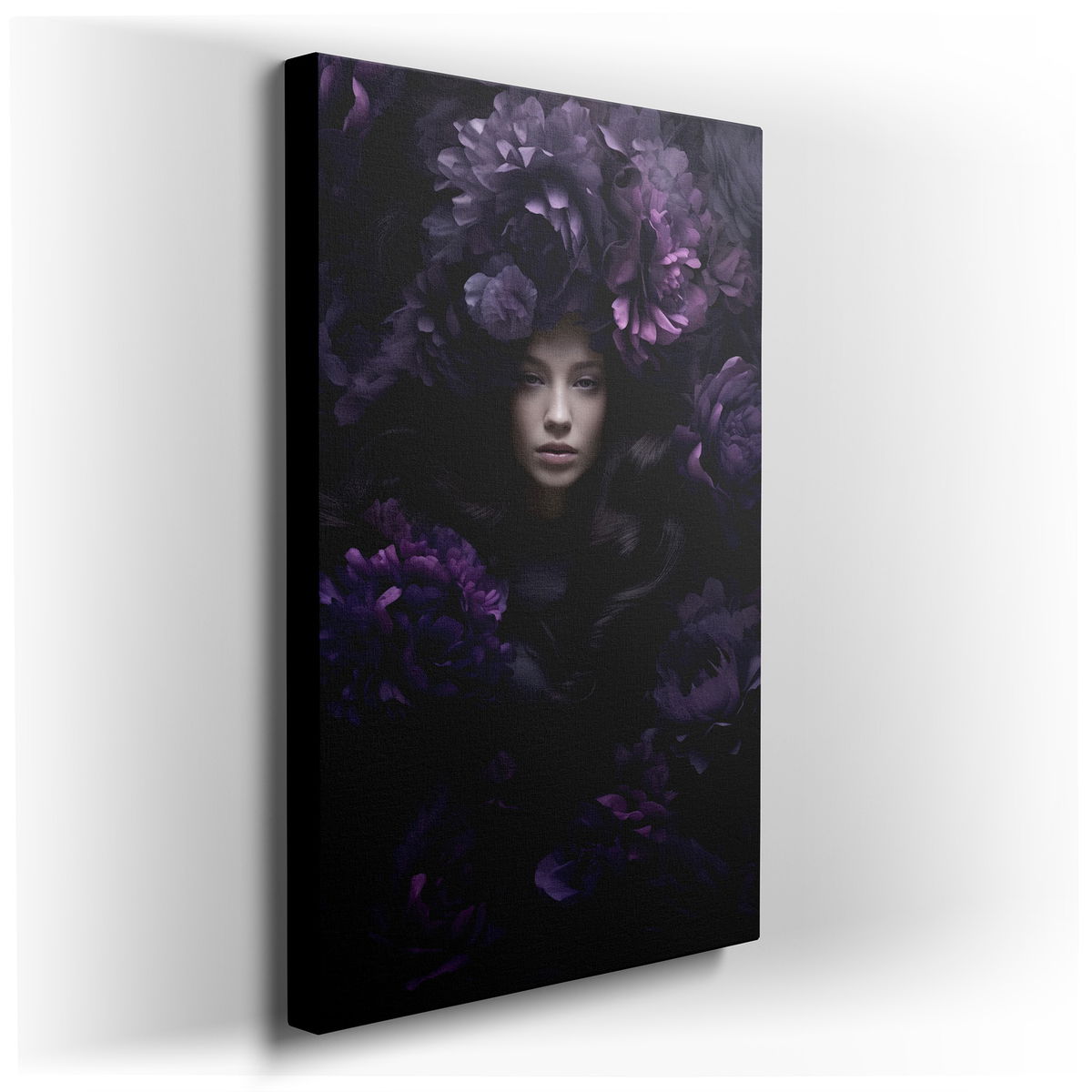 Mystical Beauty Surrounded by Nature - Floral Splendor - Canvas Wall Art