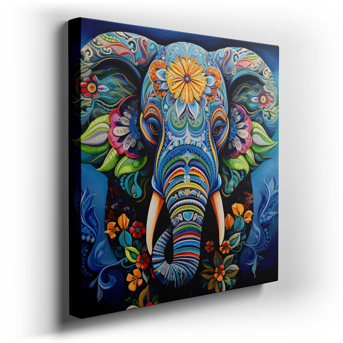 Mystical Blue Elephant Wall Art for Home & Office