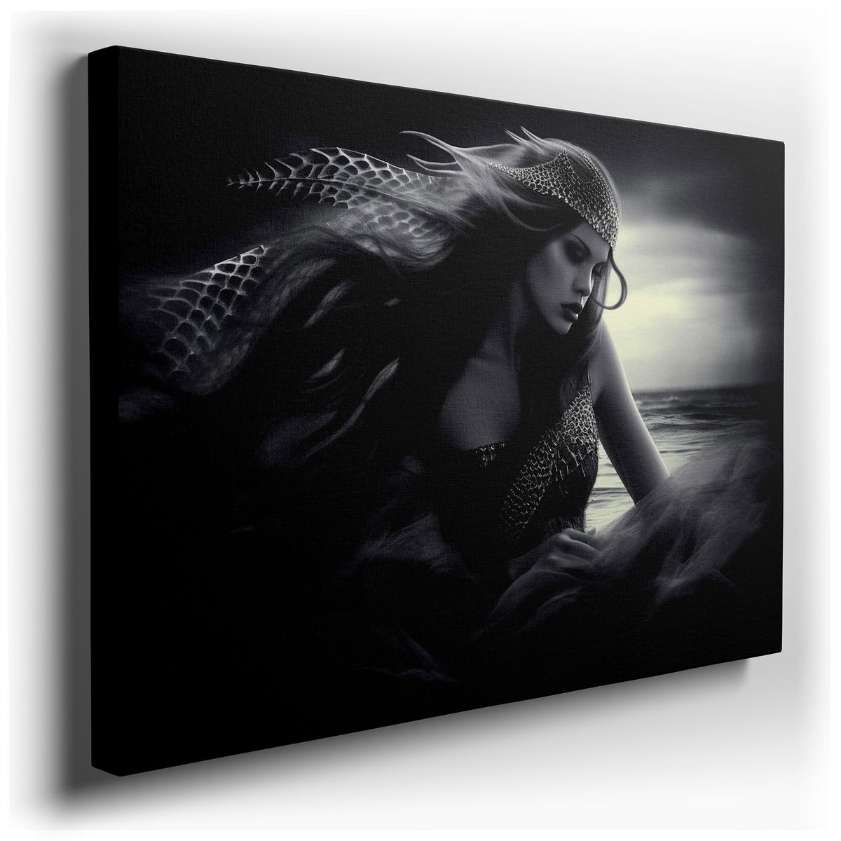 Mystical Mermaid - Ethereal Ocean Canvas Wall Art