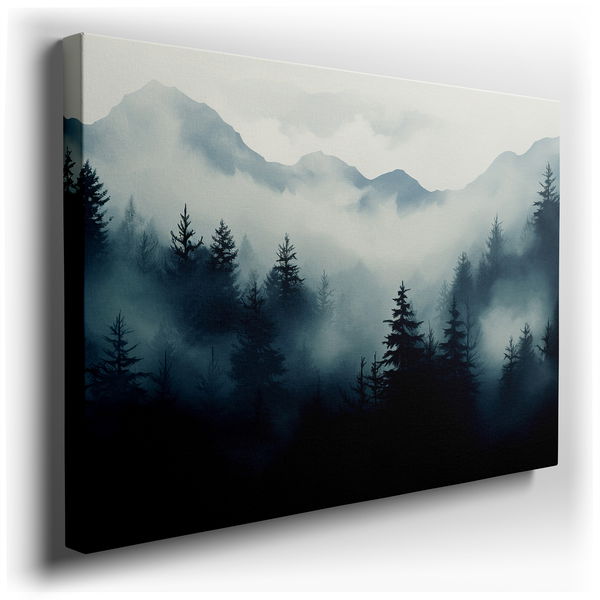 Mystical Mountain Fog - Gateway to Wild Natural Beauty - Canvas Wall Art