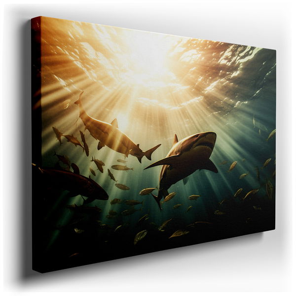 Ocean Serenity - Colorful Marine Life Canvas Wall Art