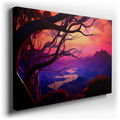 Ethereal Landscape - Pink and Purple Canvas Wall Art