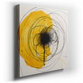 Yellow Spiral Chaos Canvas Art for Bedroom & Living Room Decor