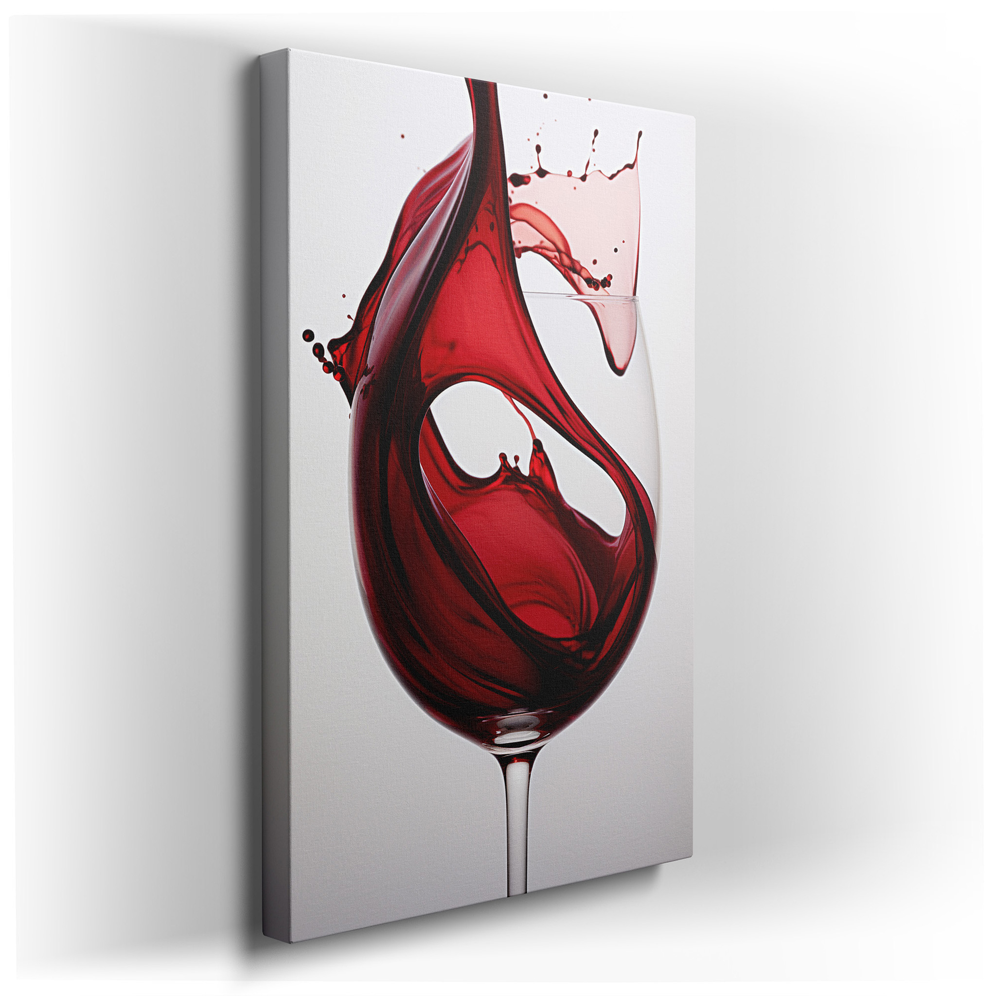 Red Wine Splash Canvas Art: A Captivating Display of Elegance and Chaos for Home and Office Decor wrapped canvas wall