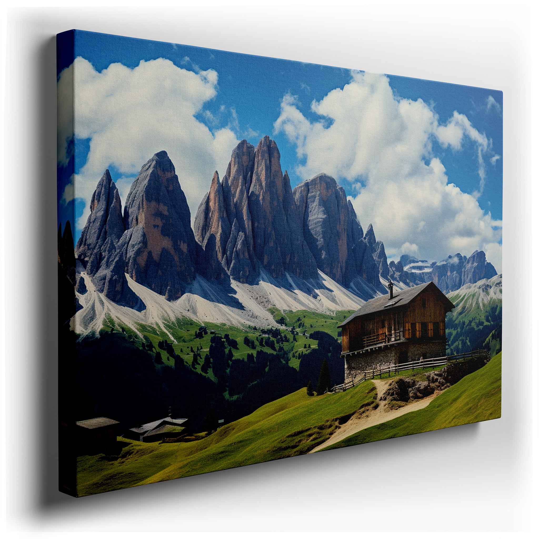 Rustic Cabin Surrounded by Majestic Mountains and Verdant Meadows: A Peaceful Retreat for Quiet Contemplation - Large