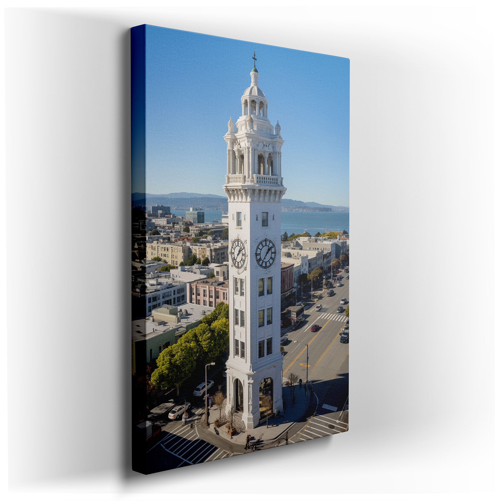 San Francisco Clock Tower Canvas Print - A Historic and Cultural Icon for Wall Decor, Suitable for Office and Bedroom