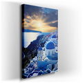 Santorini Sunset - Colorful Canvas Wall Art