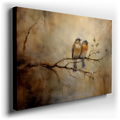 Serene Birds on a Branch - Tranquil Canvas Art
