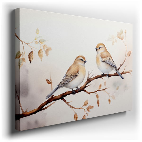 Serene Birds Depicting Love - Large Wall Art
