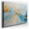 Serene Blues and Glowing Golds - Large Wall Art