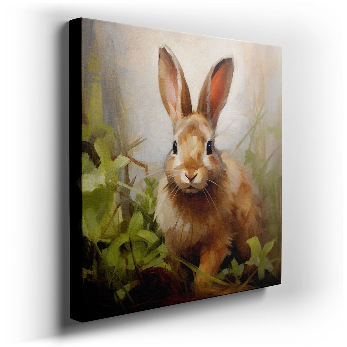 Serene Brown Rabbit - Tranquil Nature Canvas Wall Art