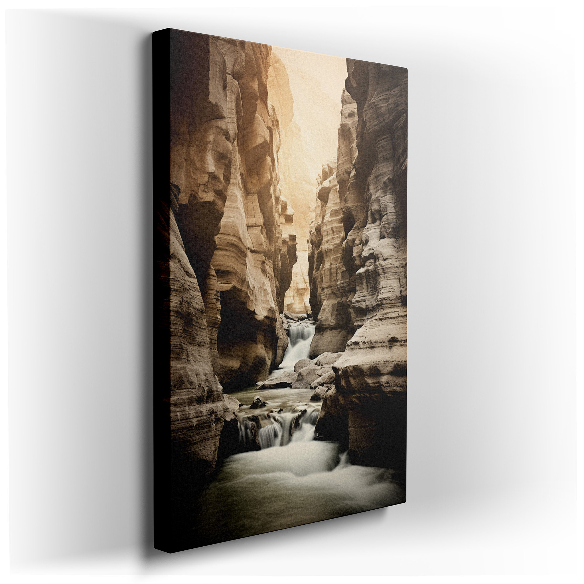 Serene Canyon Waters Carving Through Ancient Rocks Large Wall Art, Canvas Wall Art, Wall Art Decor, Office Wall Art,