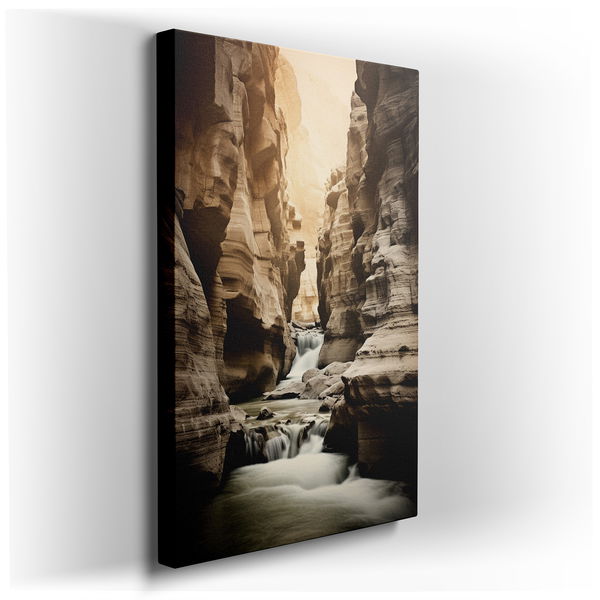Serene Canyon Waters - Nature's Tranquility Canvas Wall Art