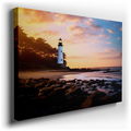 Serene Coastal Lighthouse Canvas Art