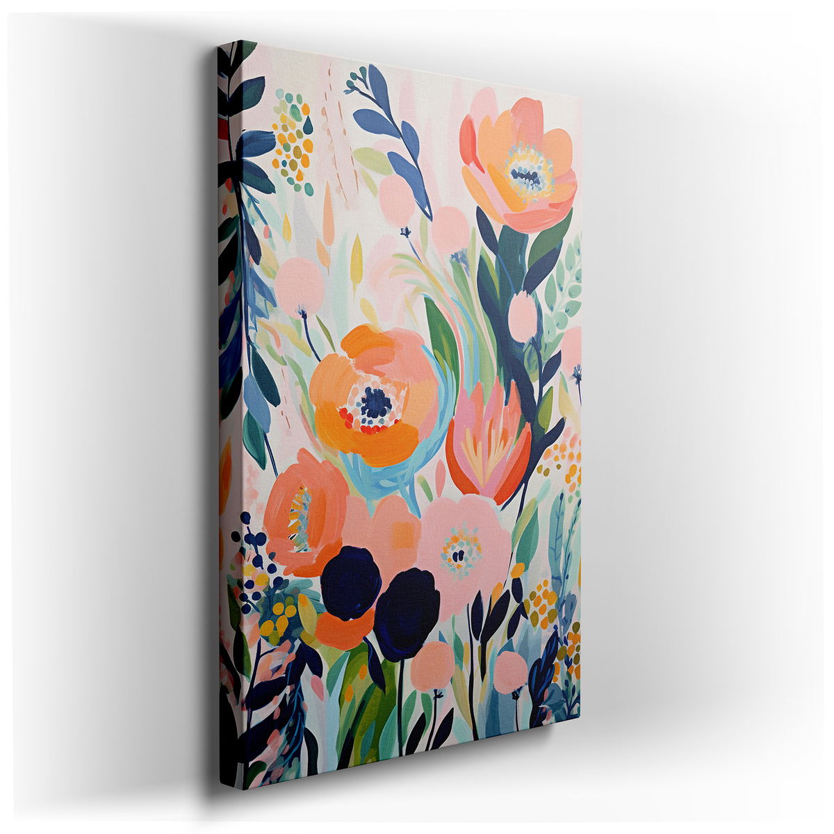 Serene Dawn in Soft Pastels - Tranquil Garden Art - Canvas Wall Art
