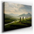 Serene Countryside Living - Green Canvas Wall Art