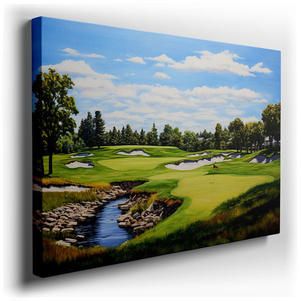Serene Golf Course Oasis Wall Art for Tranquil Spaces