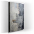 Serene Grays and Blues Abstract - Large Canvas Wall Art