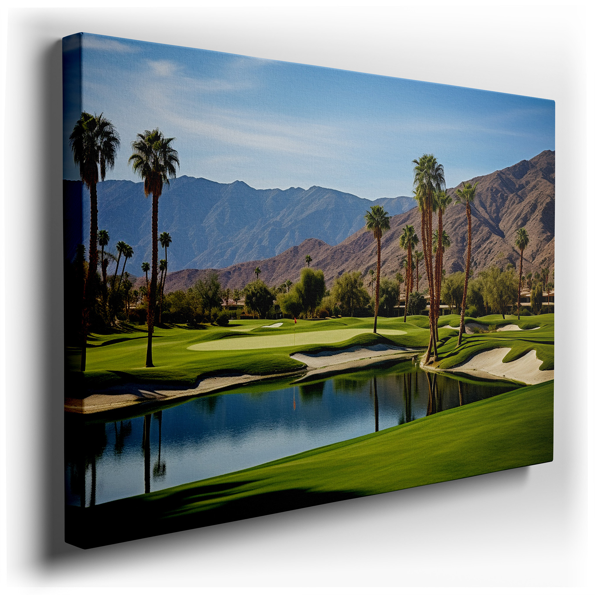 Serene Greens and Active Sports Merge in a Vibrant Golf Course Oasis: Large Wall Art, Canvas Wall Art, Wall Decor for