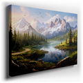 Majestic Mountain Landscape Art for Office & Bedroom - Canvas Wall Art