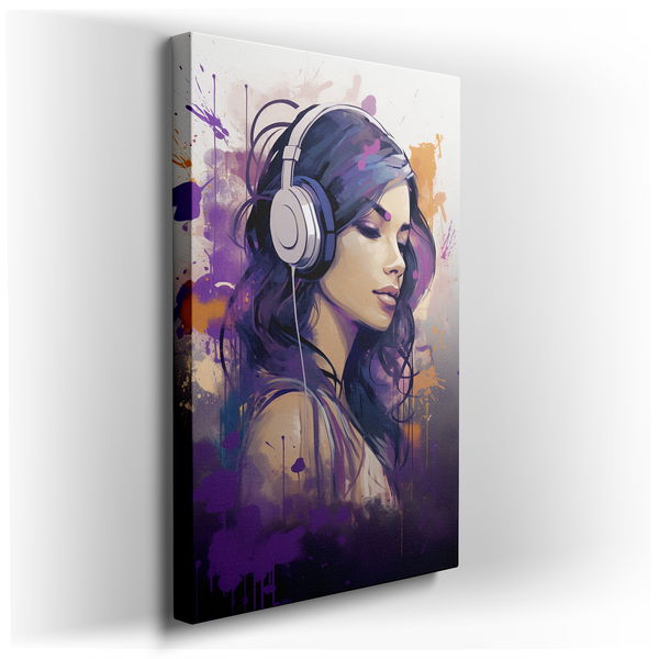 Serene Musical Journey - Vibrant Abstract Canvas Wall Art