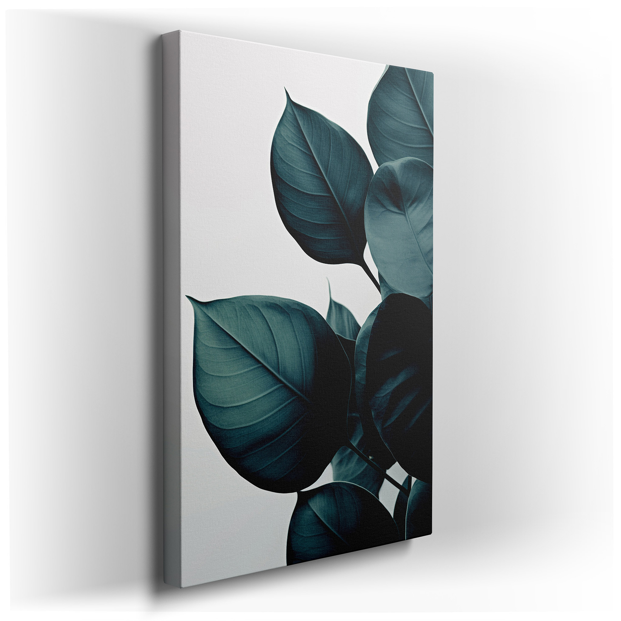 Serene Nature's Beauty Captured in Elegant Green Leaves: Vibrant Shades Large Wall Art, Canvas Wall Art, Wall Decor for